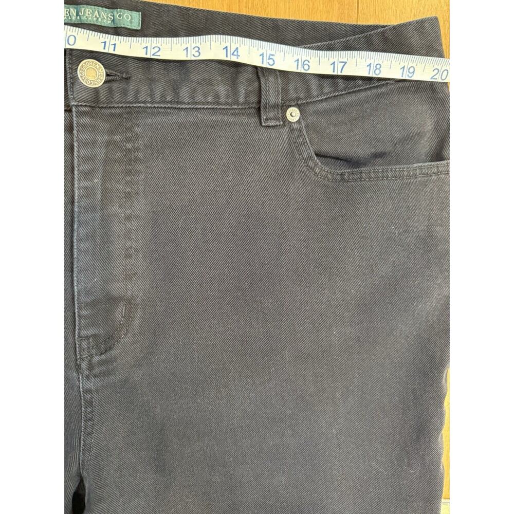 Vintage Lauren Jeans Co. Ralph Lauren Black Denim Womens Size 18W Straight Leg - Picture 8 of 8